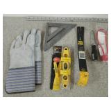 Speed square, torpedo level, Wonder bar, welding