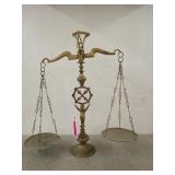 Antique brass scale 22 x 20