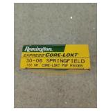 20 rds 30-06 Spring 180 gr Core-LOKT PSP