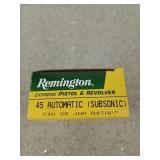 42 rds 45 auto (subsonic) 230 gr JHP