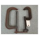 8" c clamp & 4" Jorgensen c clamp