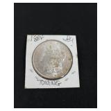 1884 Morgan silver dollar BU toning