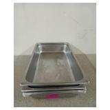 5 stainless serving pans: 4 - 200 / 1 - 400