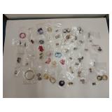 Assorted costume earrings, all for pierced ears