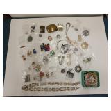 Large bag of assorted costume jewelry of all types