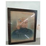 Antique framed print 19x16