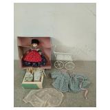 Madame Alexander Germany doll, doll carriage,