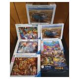 7 asst puzzles, three are Disney