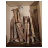 13 old railroad spikes