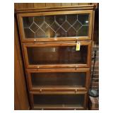 4 tier oak lawyers bookcase 60 x 36 x 13