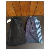 2 pair boys athletic pants: Reebok small, Adidas