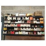 Metal wall mount shelf with asst nuts, screws,