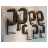 7 ct c clamps, 3" - 4"