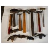 Small blue point ball peen hammer, asst hammers,