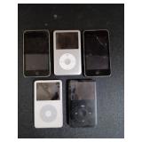 5 asst iPods: ALL UNTESTED, NO WARRANTIES, NO