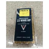 50 rds 22 WMR HP 40 gr