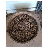 Bushel basket of pecans