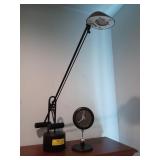 Adjustable lamp, clock
