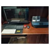 Dell monitor, keyboards, 2 mice, HP envy 5052