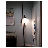 Three bulb floor to ceiling light, works