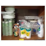 Three Shields of assorted kitchen stuff / paper