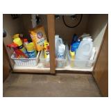 Under the cabinet contents lots of cleaner