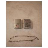 Two lighters and an old bracelet,  pardon the