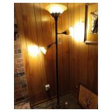 Lovely three bulb floor lamp 71"