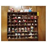 Trinket display shelf  w/ trinkets 18 x 20.5