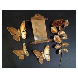 5 pcs brass wall art