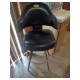 Leather high back bar stool 30 inch seat height