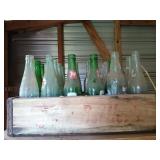 Tyler bottlers soda crate w/ 24 asst soda bottles