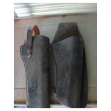 2 leather pistol holsters