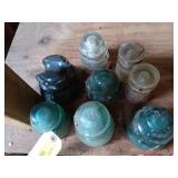 8 glass insulators