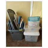 Assorted plastic tubs and lids