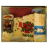 Plastic tub with lid & asst christmas, other