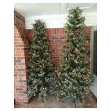 2 ct 8 ft pre-lit Christmas trees