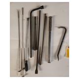 Snap-on tool of some sort, ladyfingers, tire