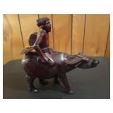 Carved wood statue 13x12x6