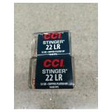 100 rds Stinger .22 LR 32 gr copper plated HP