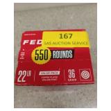 550 rds .22 LR 36 gr