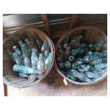 2 baskets of 48 asst old soda bottles