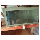 Metal cabinet with glass door 17x33x13