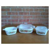 3 CorningWare dishes: 2 - 700 ml; 1- 2 liter;