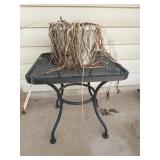 Wrought iron patio side table 18x18