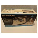Proctor Silex cordless steam/dry iron in box