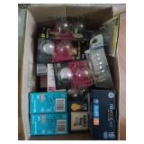 Box of assorted light bulbs