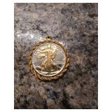 1944 walking liberty half dollar coin turned