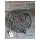 Rolling cast iron plant stand 14.5"