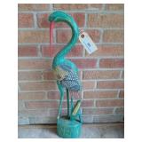 Hand carved and painted pelican 32"